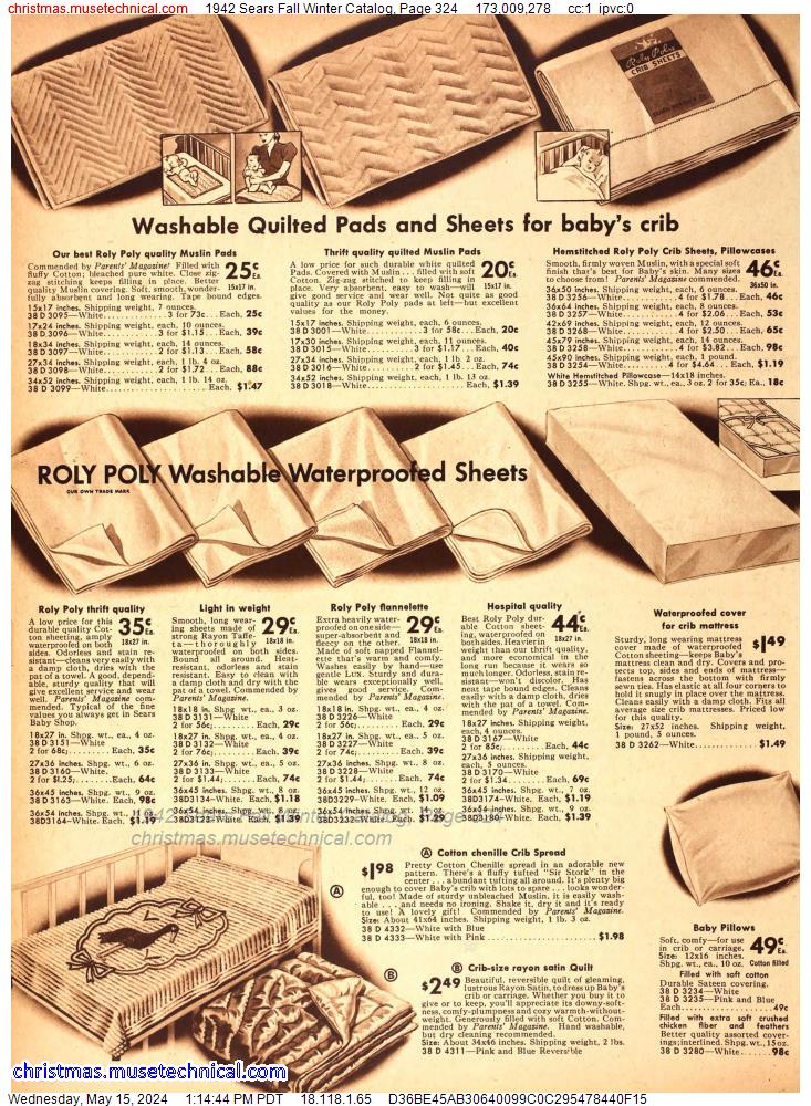 1942 Sears Fall Winter Catalog, Page 324