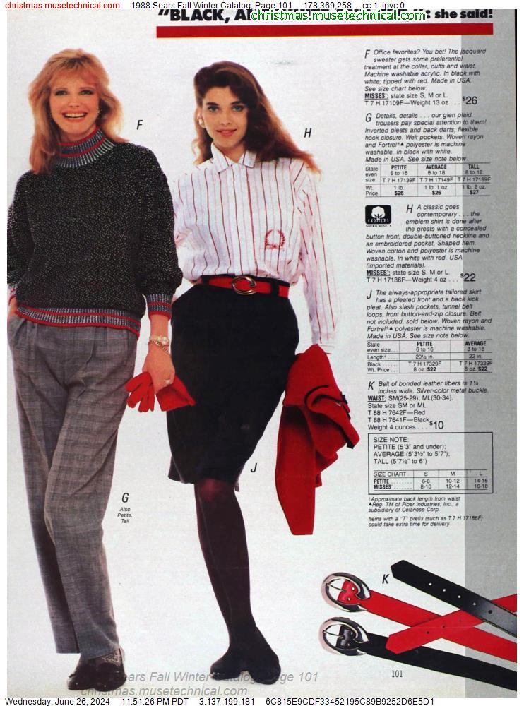 1988 Sears Fall Winter Catalog, Page 101