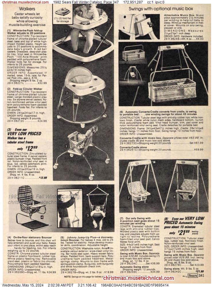 1982 Sears Fall Winter Catalog, Page 347