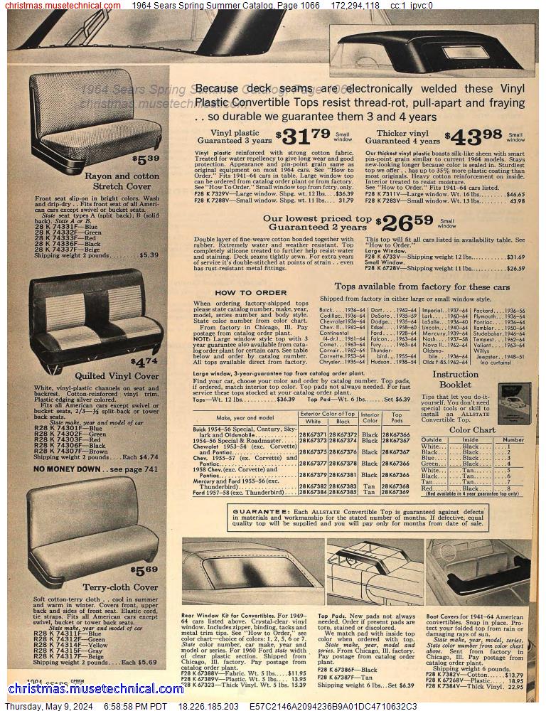 1964 Sears Spring Summer Catalog, Page 1066