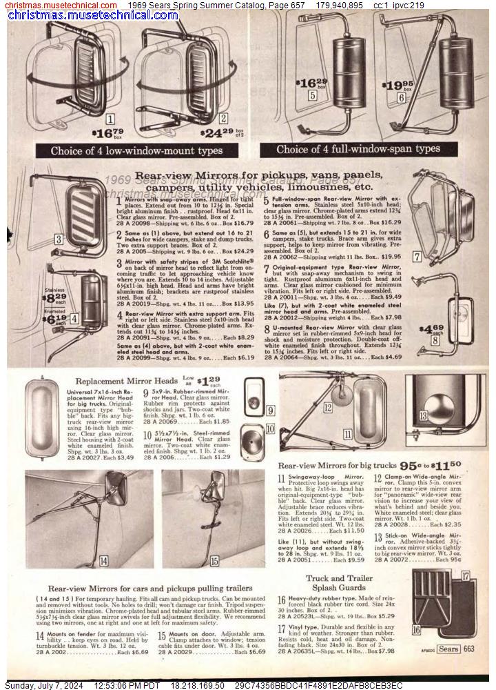 1969 Sears Spring Summer Catalog, Page 657