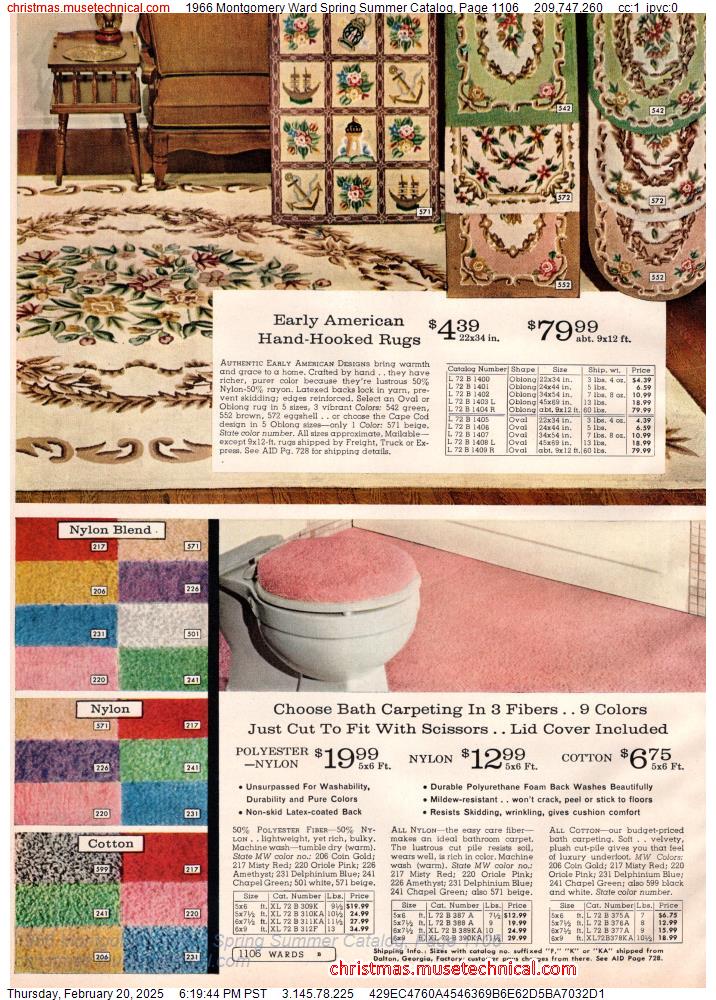 1966 Montgomery Ward Spring Summer Catalog, Page 1106