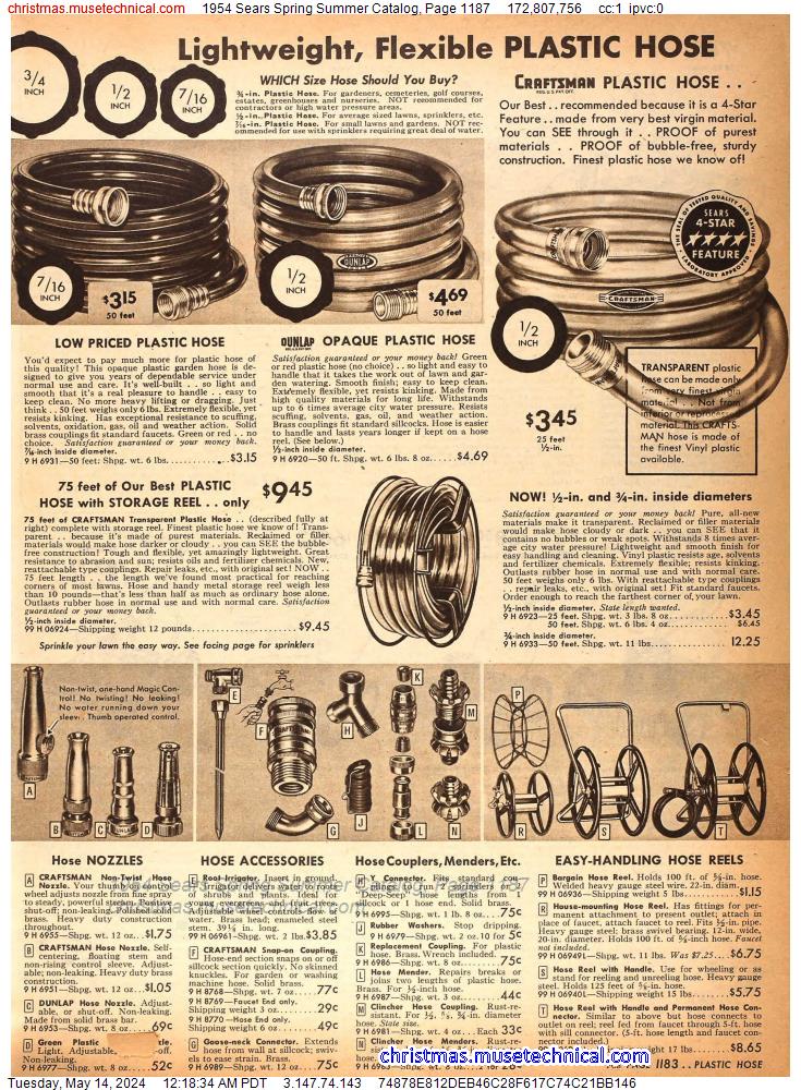 1954 Sears Spring Summer Catalog, Page 1187