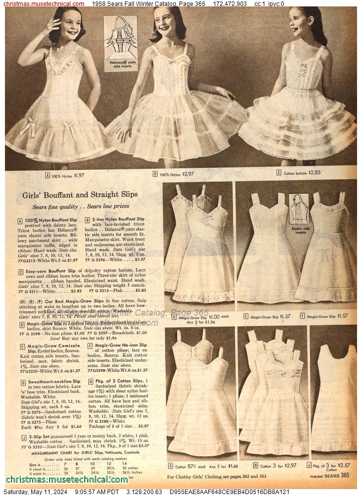 1958 Sears Fall Winter Catalog, Page 365