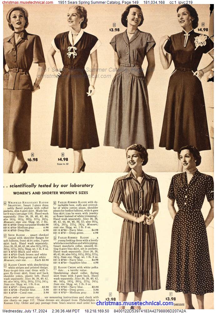 1951 Sears Spring Summer Catalog, Page 149