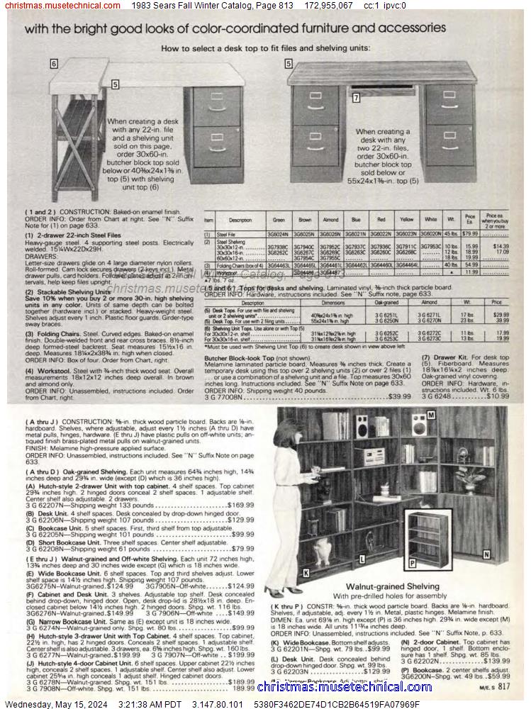 1983 Sears Fall Winter Catalog, Page 813