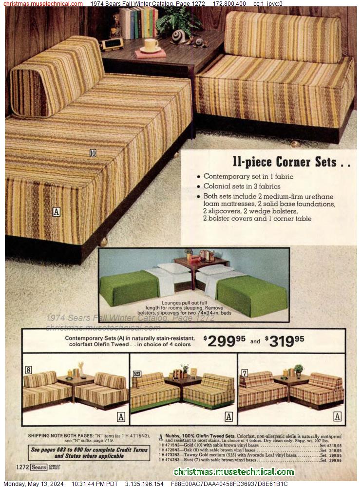 1974 Sears Fall Winter Catalog, Page 1272