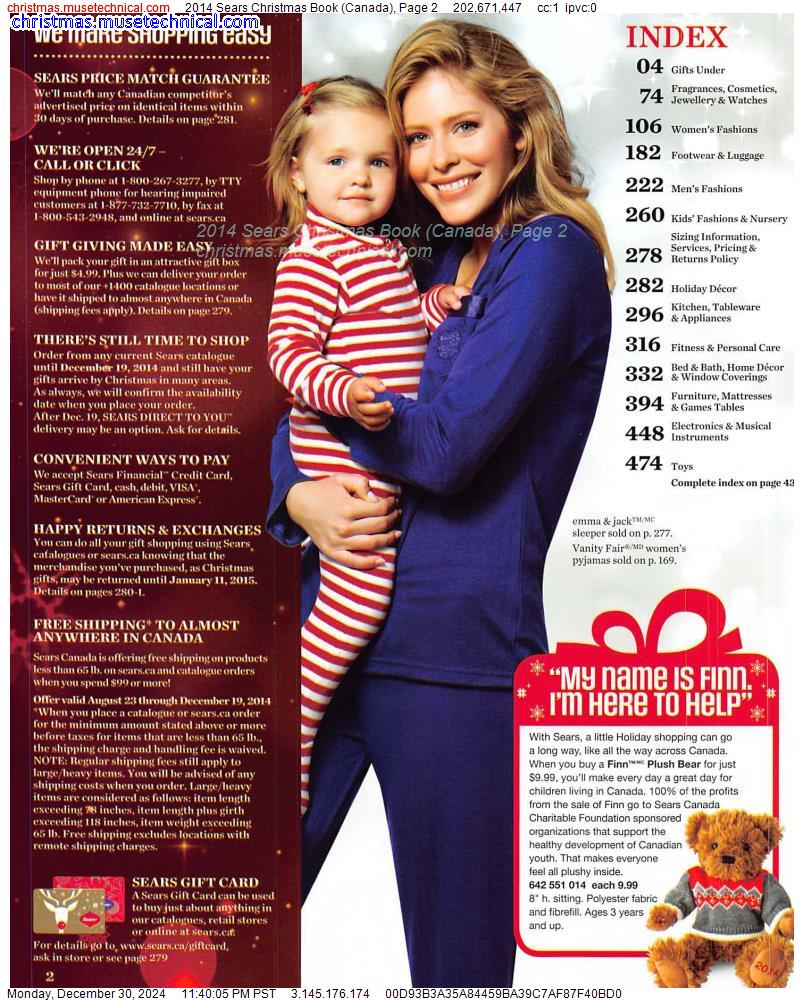 2014 Sears Christmas Book (Canada), Page 2