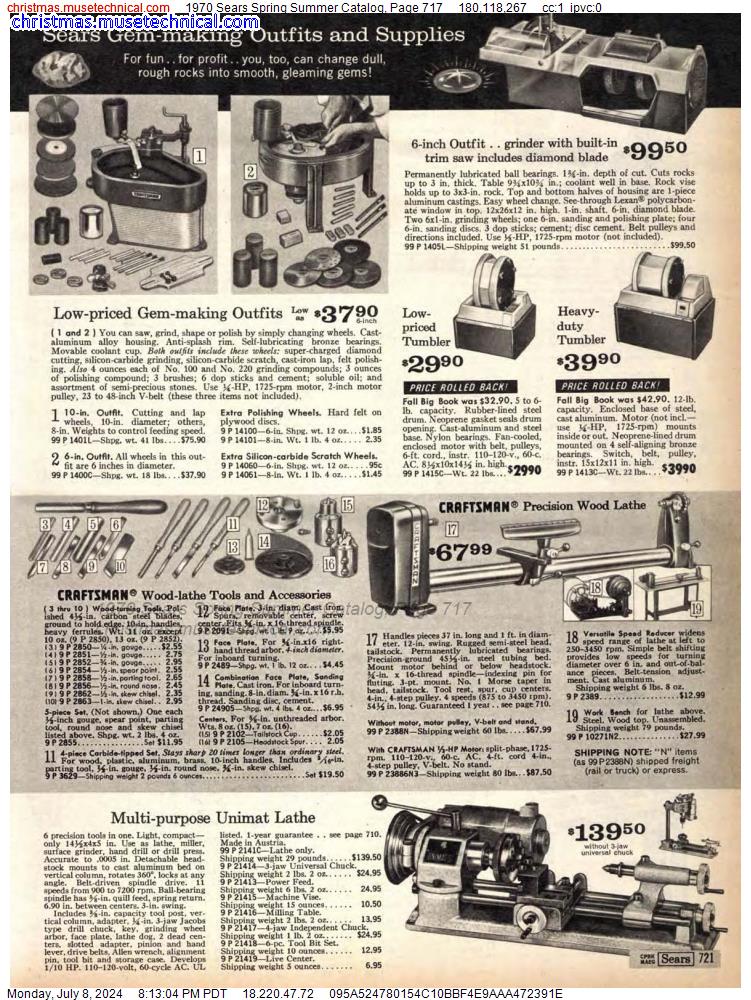 1970 Sears Spring Summer Catalog, Page 717
