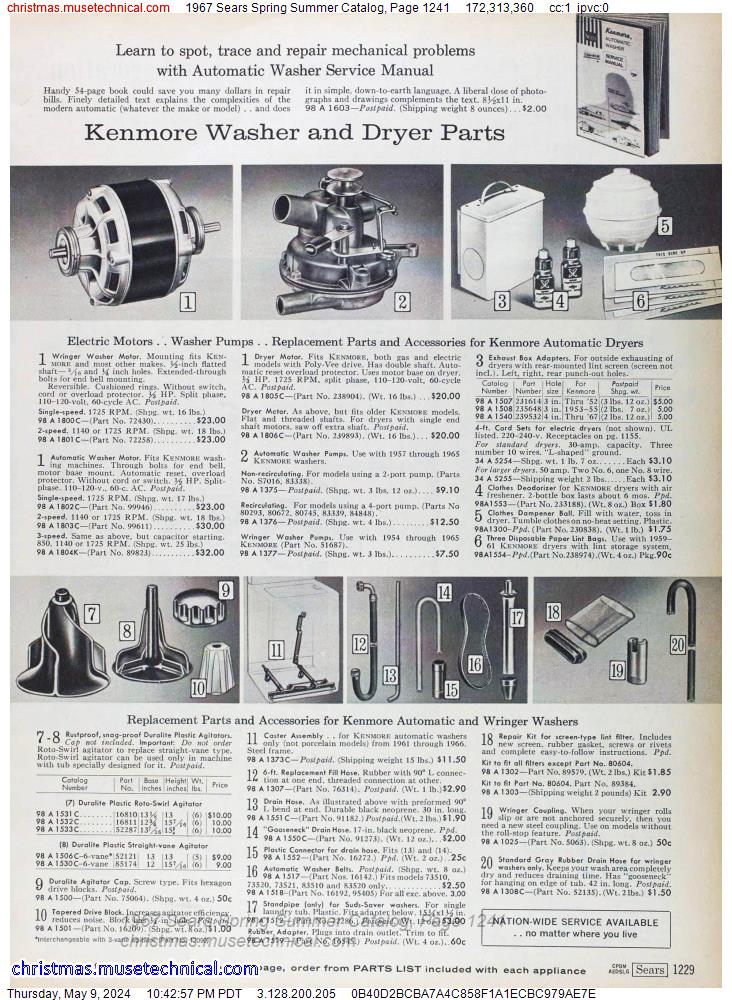 1967 Sears Spring Summer Catalog, Page 1241