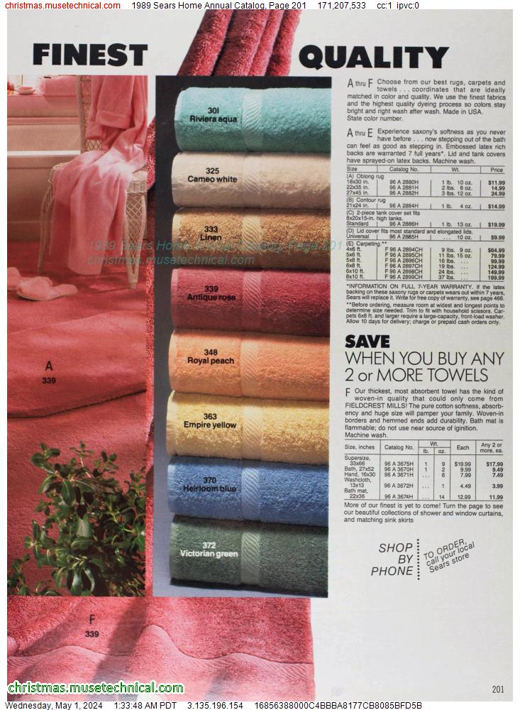 1989 Sears Home Annual Catalog, Page 201