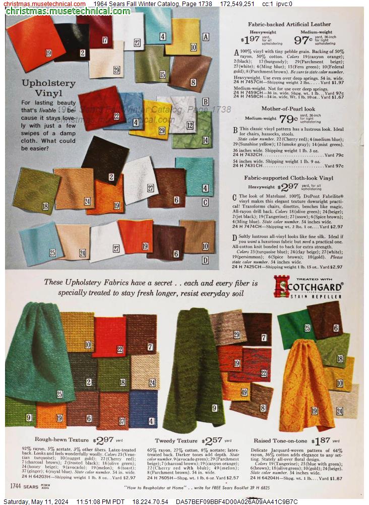 1964 Sears Fall Winter Catalog, Page 1738