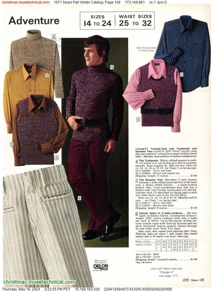 1971 Sears Fall Winter Catalog, Page 149