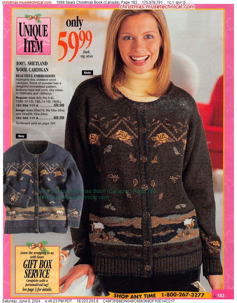 1998 Sears Christmas Book (Canada), Page 183