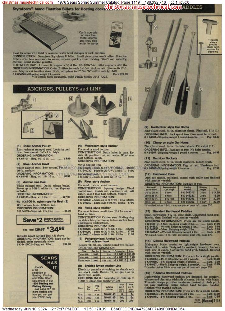 1976 Sears Spring Summer Catalog, Page 1119