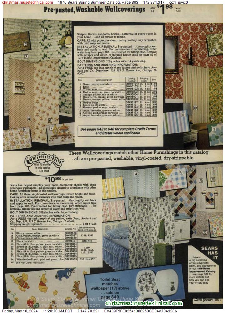 1976 Sears Spring Summer Catalog, Page 803
