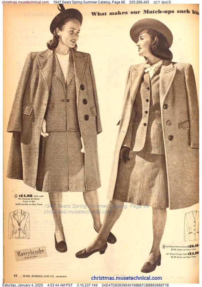 1947 Sears Spring Summer Catalog, Page 86