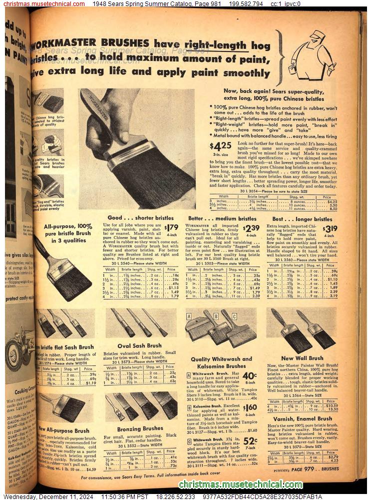 1948 Sears Spring Summer Catalog, Page 981