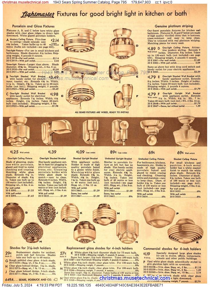 1943 Sears Spring Summer Catalog, Page 795