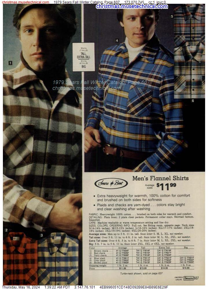 1979 Sears Fall Winter Catalog, Page 607