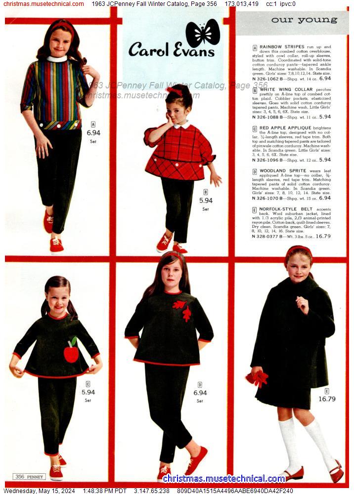 1963 JCPenney Fall Winter Catalog, Page 356