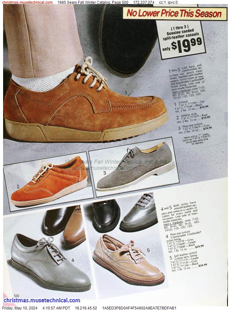 1985 Sears Fall Winter Catalog, Page 500