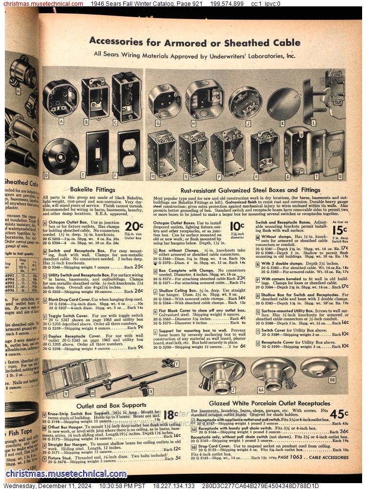 1946 Sears Fall Winter Catalog, Page 921