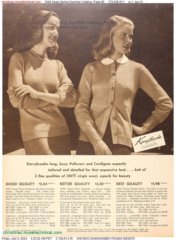 1946 Sears Spring Summer Catalog, Page 85