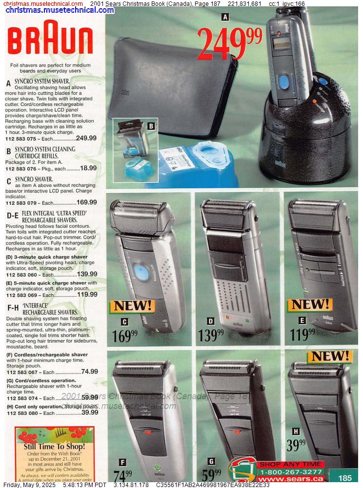 2001 Sears Christmas Book (Canada), Page 187