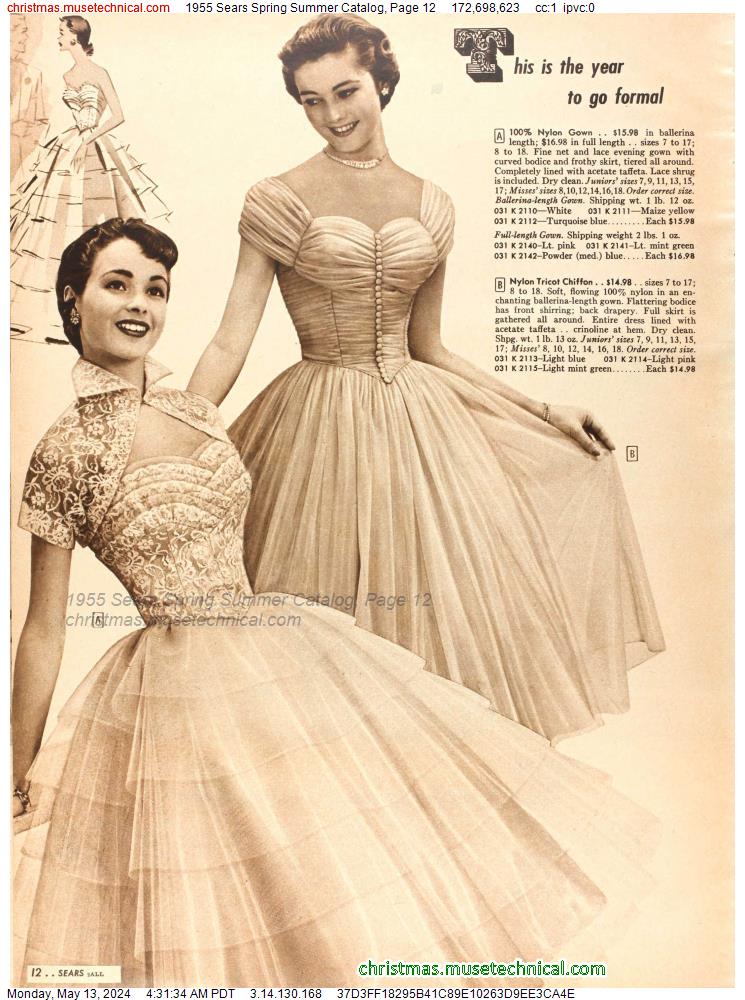 1955 Sears Spring Summer Catalog, Page 12