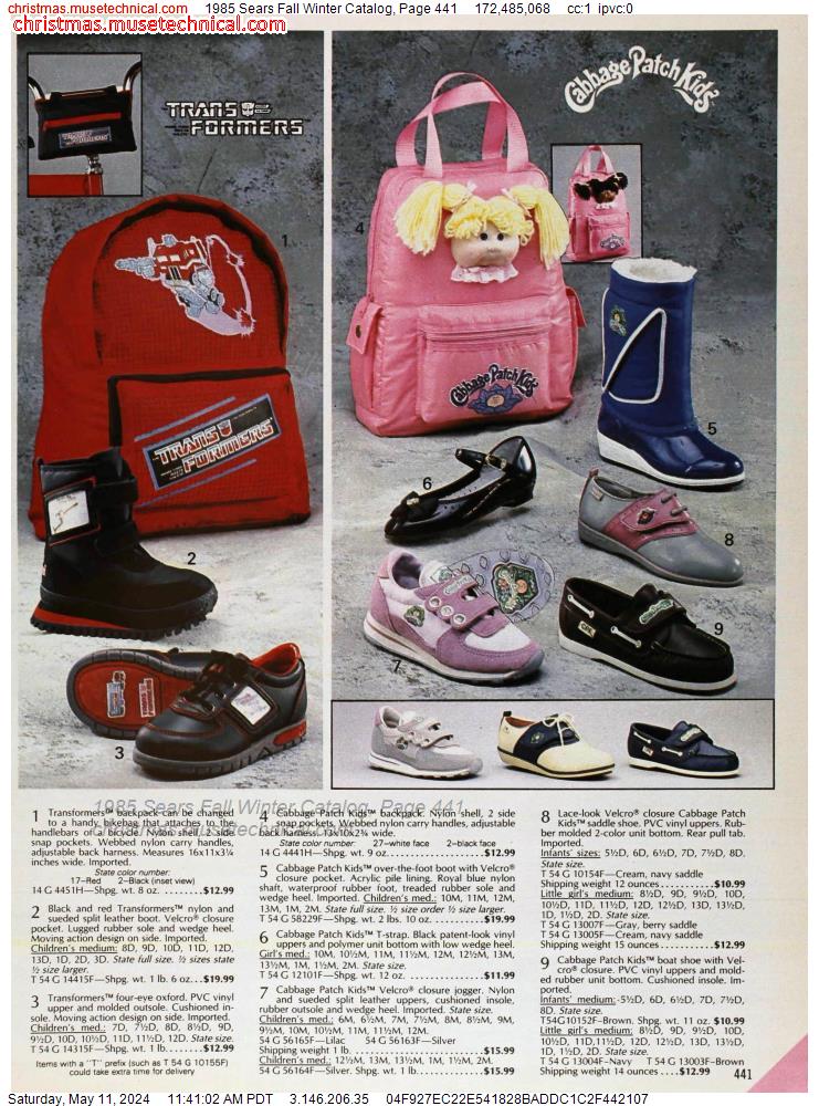 1985 Sears Fall Winter Catalog, Page 441