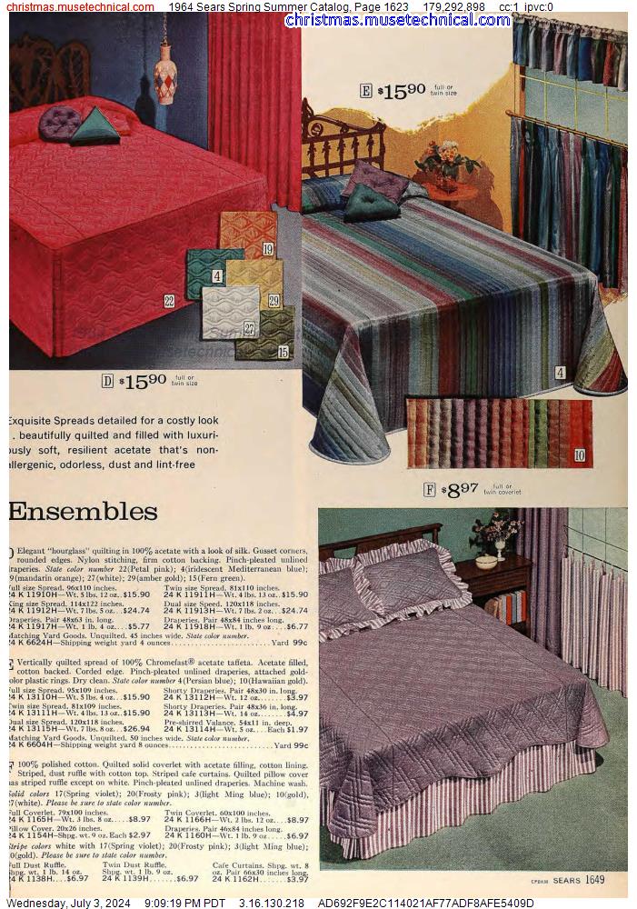 1964 Sears Spring Summer Catalog, Page 1623