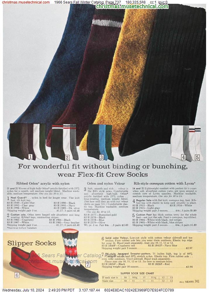 1966 Sears Fall Winter Catalog, Page 737