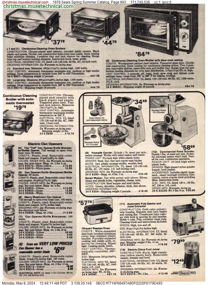 1978 Sears Spring Summer Catalog, Page 993