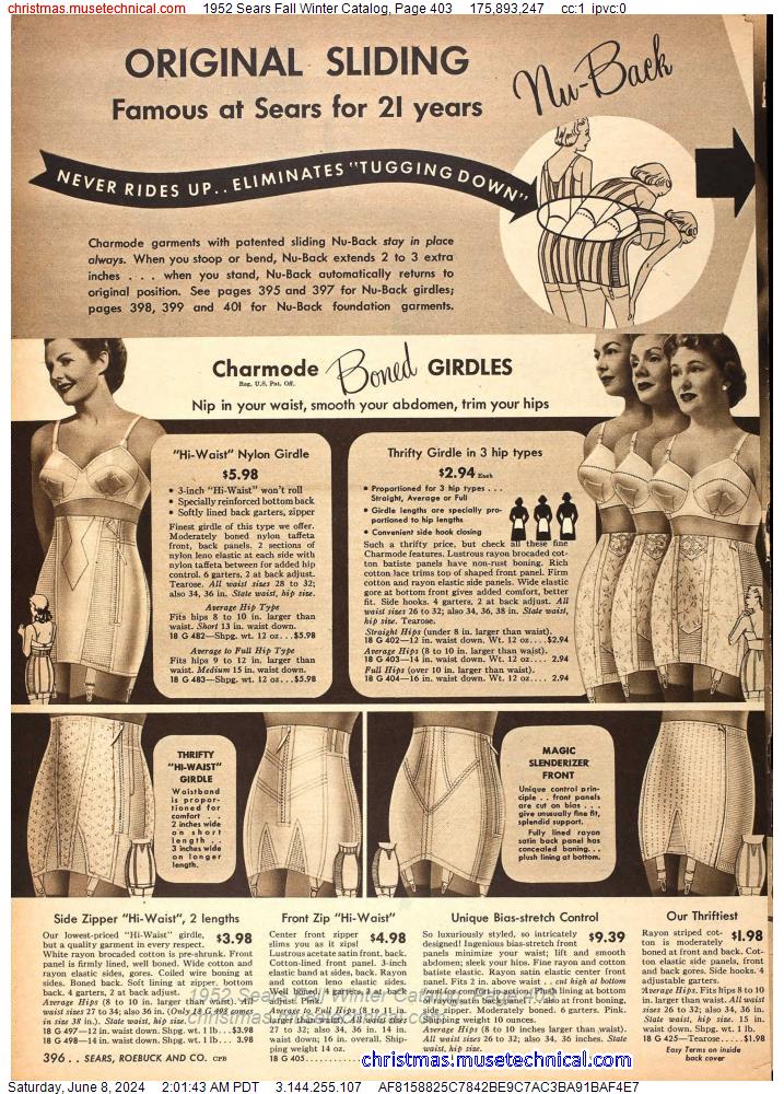 1952 Sears Fall Winter Catalog, Page 403