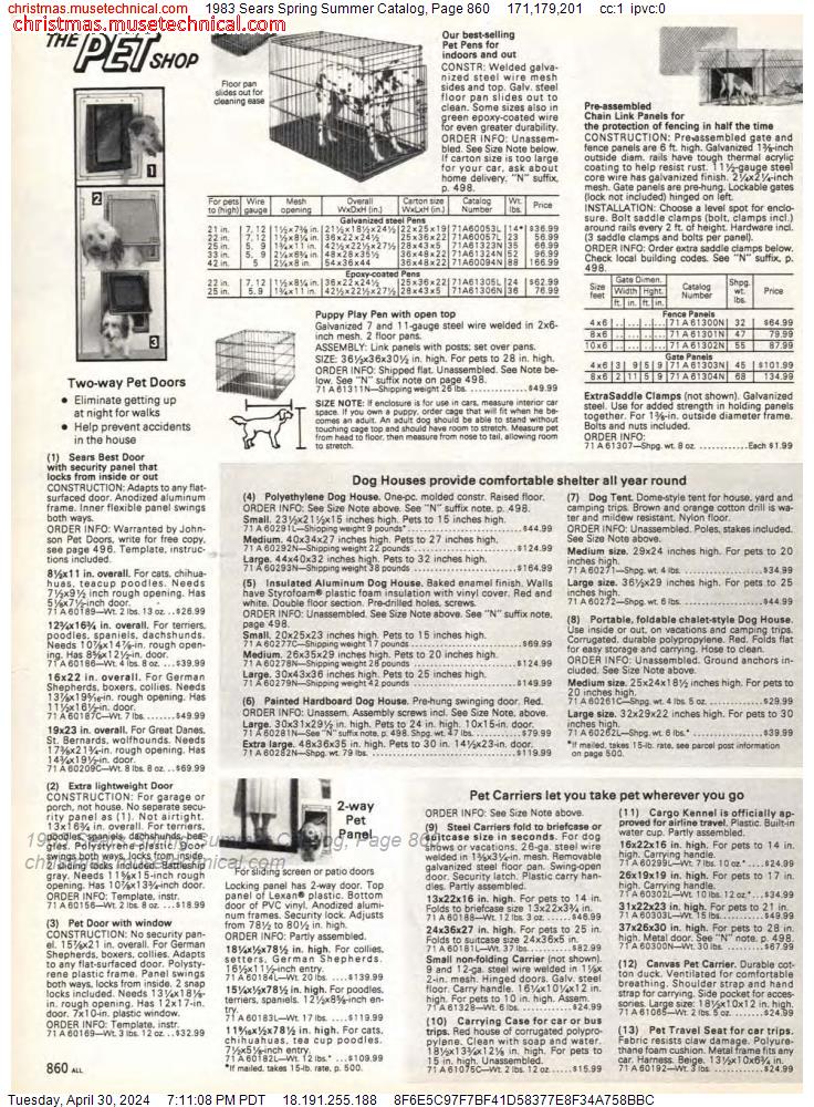 1983 Sears Spring Summer Catalog, Page 860