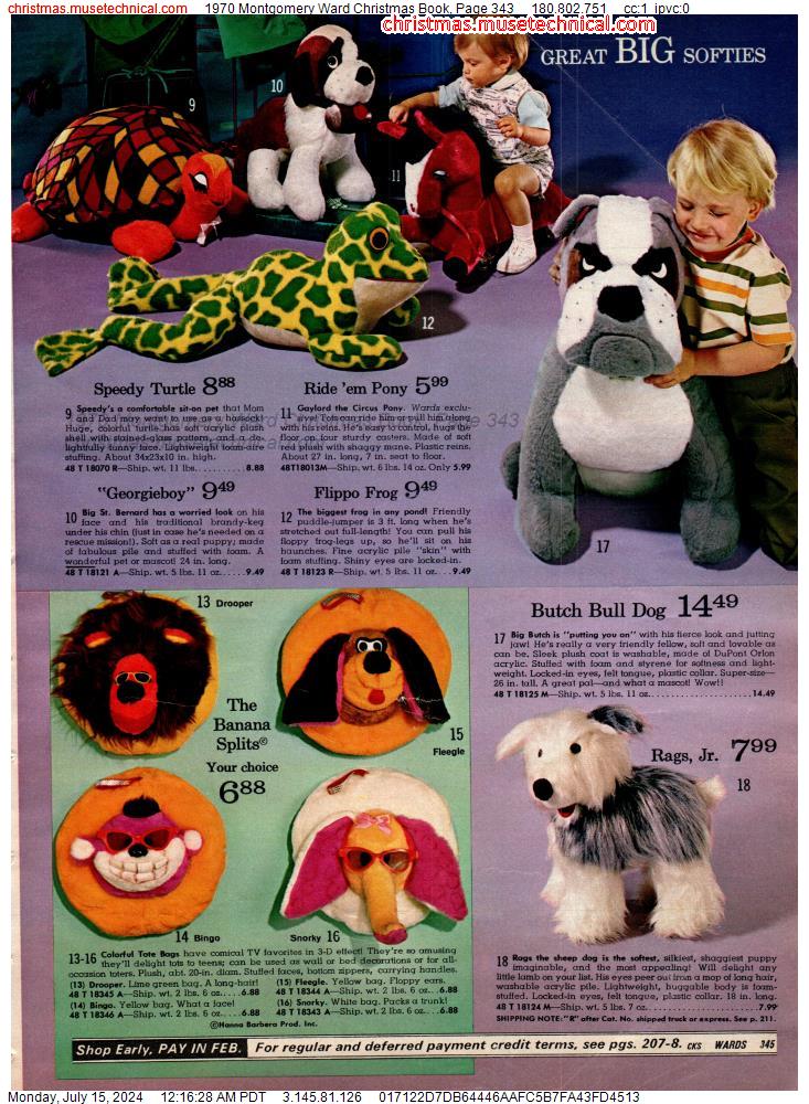 1970 Montgomery Ward Christmas Book, Page 343