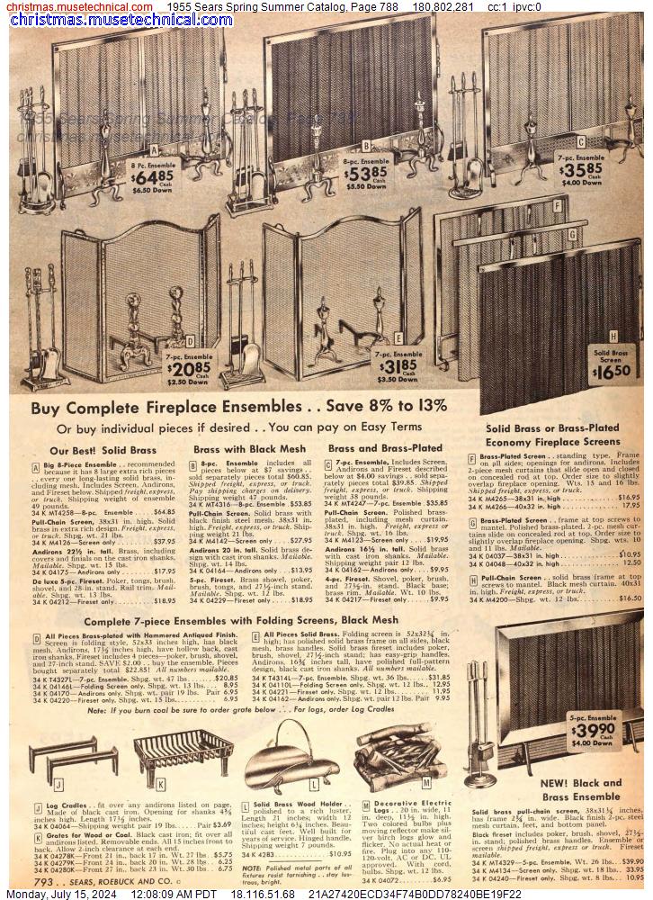 1955 Sears Spring Summer Catalog, Page 788