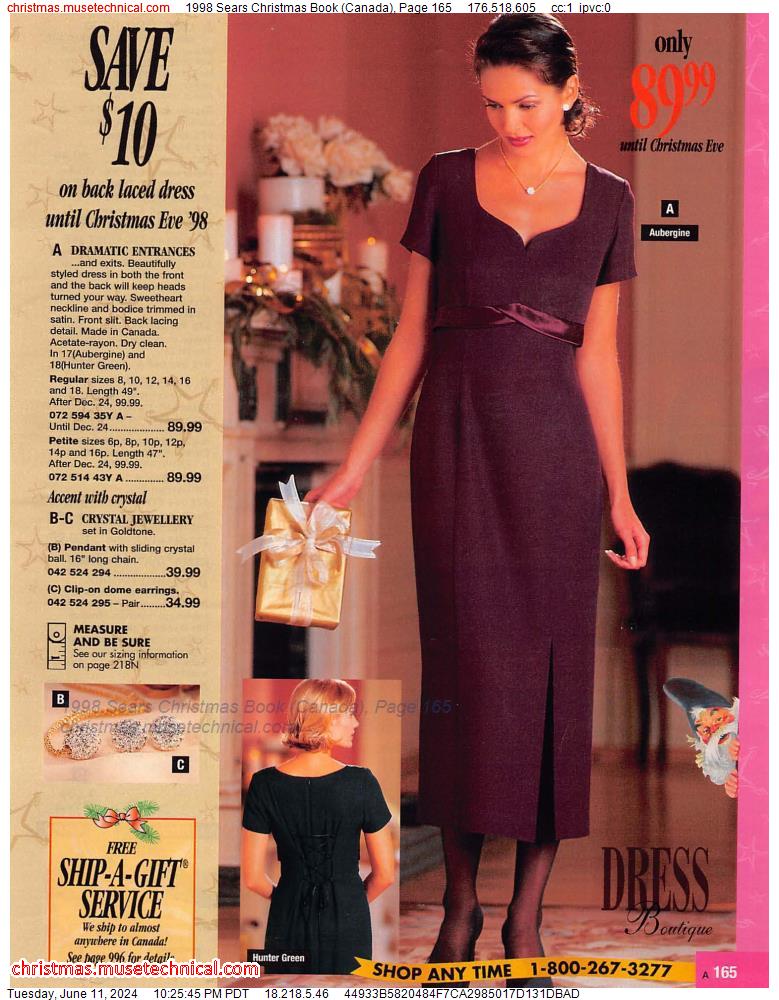 1998 Sears Christmas Book (Canada), Page 165