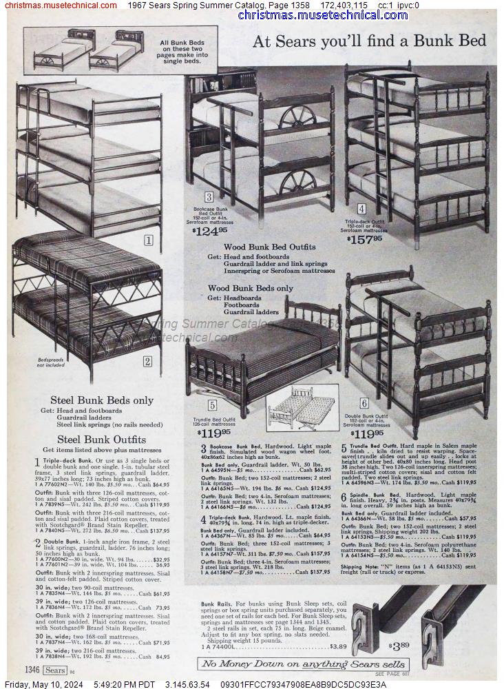 1967 Sears Spring Summer Catalog, Page 1358