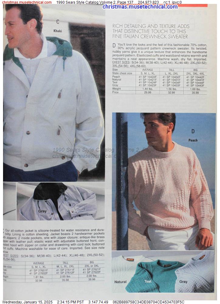 1990 Sears Style Catalog Volume 2, Page 137