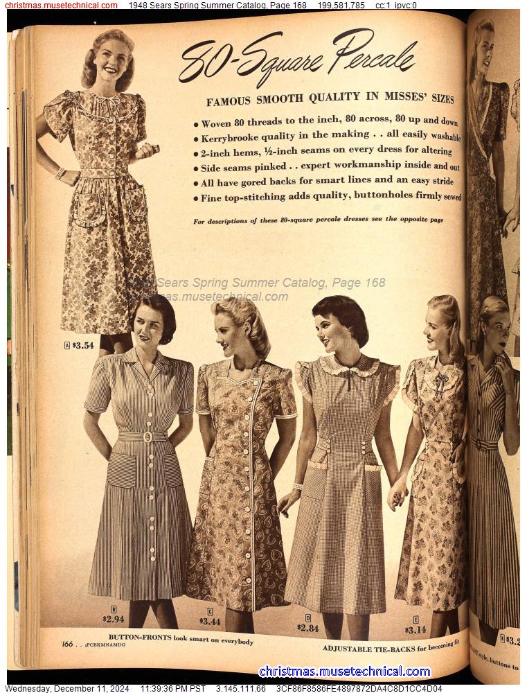 1948 Sears Spring Summer Catalog, Page 168