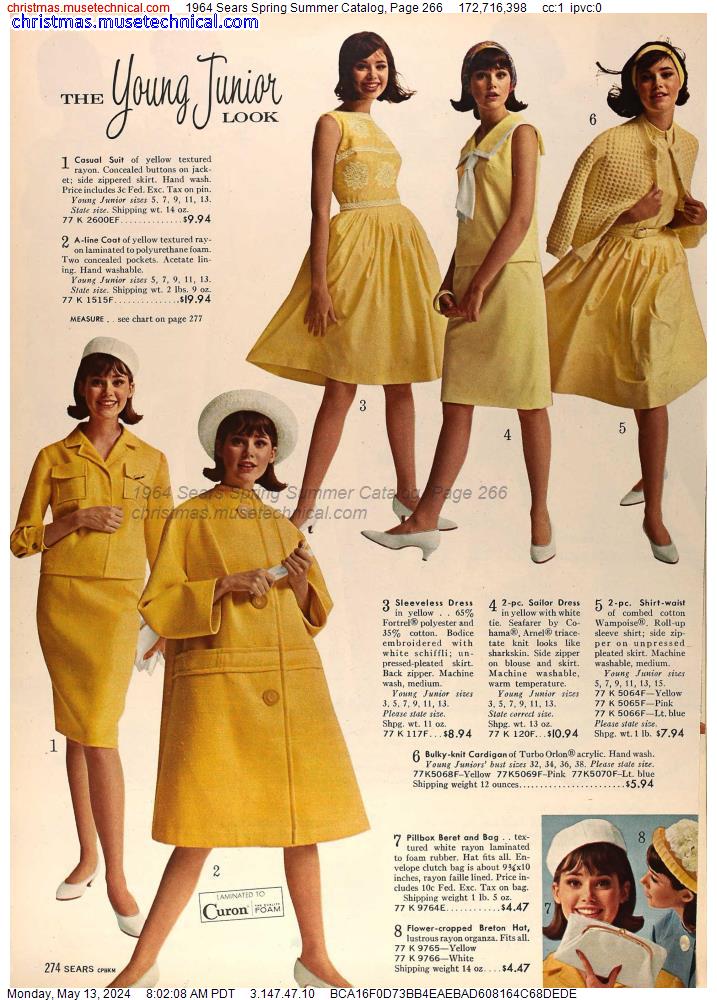 1964 Sears Spring Summer Catalog, Page 266