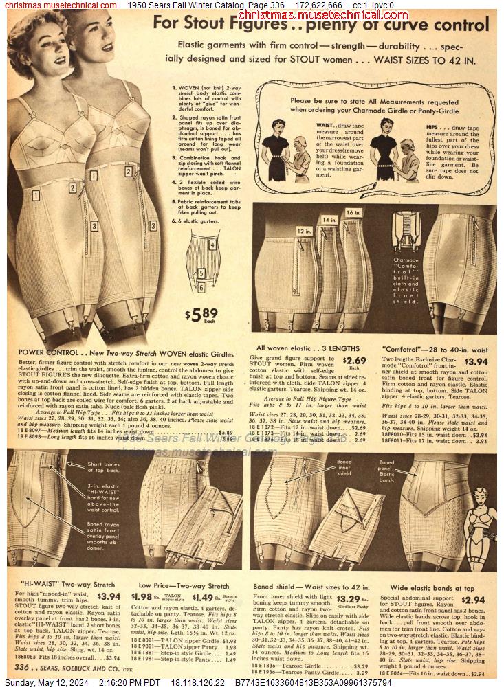 1950 Sears Fall Winter Catalog, Page 336