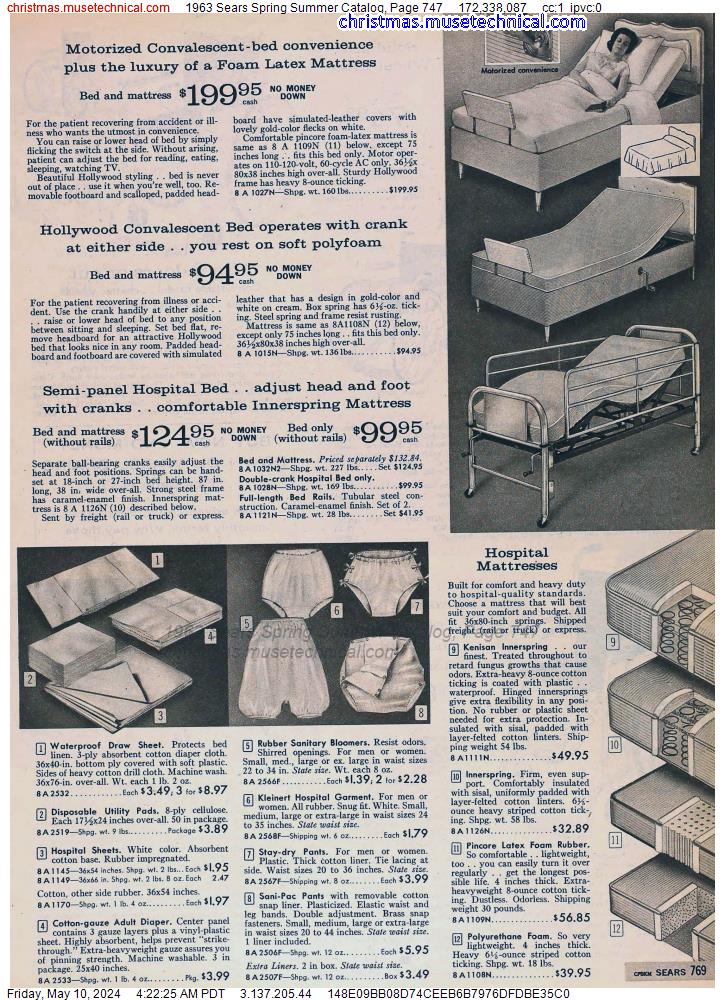1963 Sears Spring Summer Catalog, Page 747