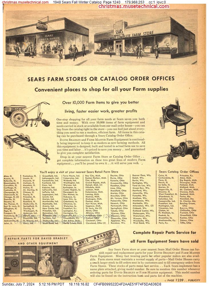 1948 Sears Fall Winter Catalog, Page 1240