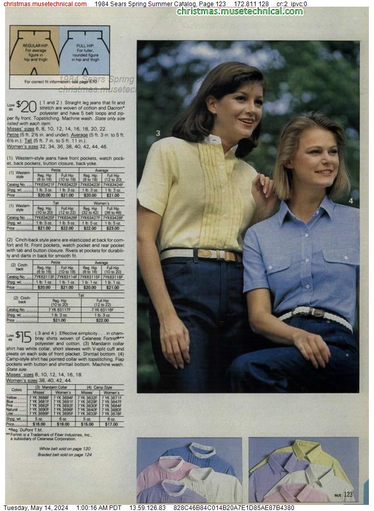 1984 Sears Spring Summer Catalog, Page 123