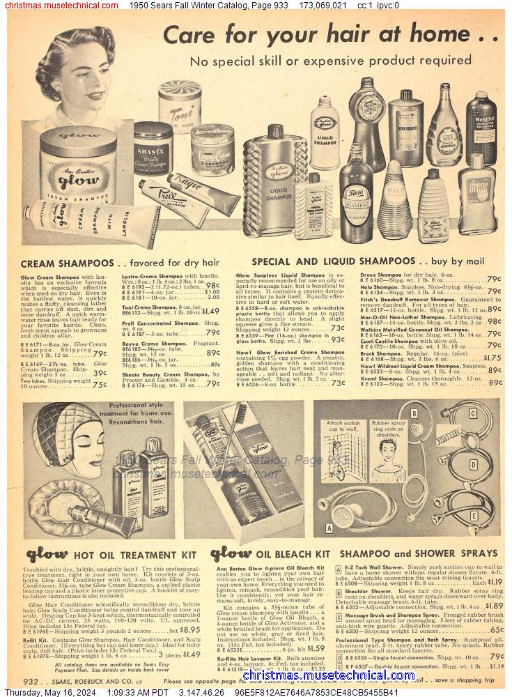 1950 Sears Fall Winter Catalog, Page 933
