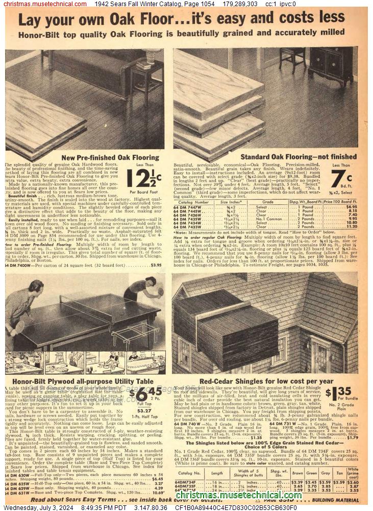 1942 Sears Fall Winter Catalog, Page 1054