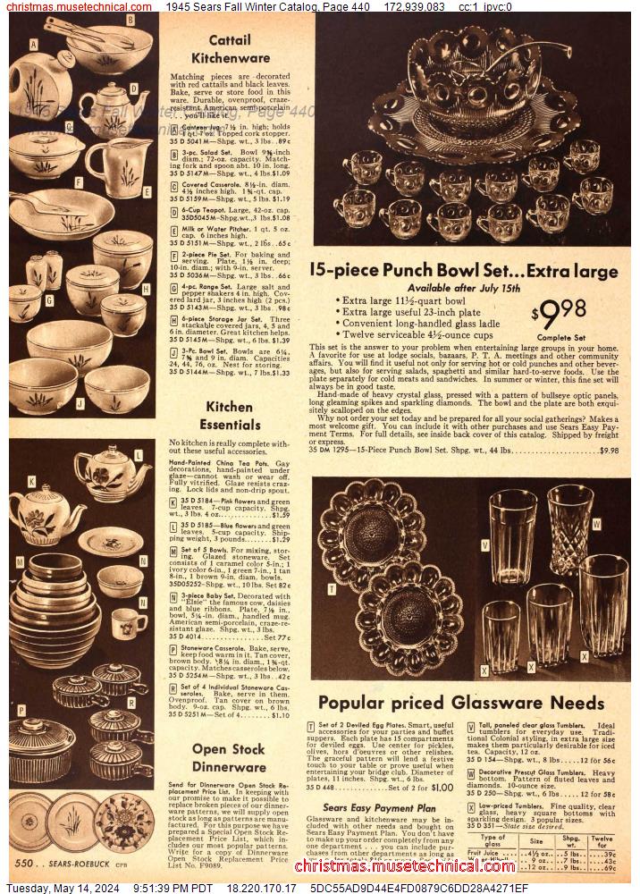 1945 Sears Fall Winter Catalog, Page 440